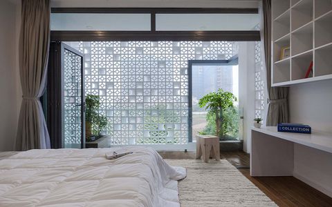 Phòng ngủ trong căn nhà phố 3 tầng